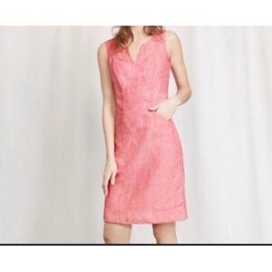 Boden Nathalie 100% Linen Dress Pink‎ Size 8 Regular